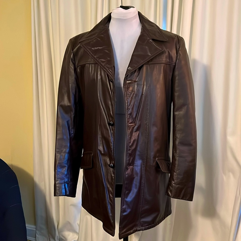 Vintage | Leather Coat | Double Layer